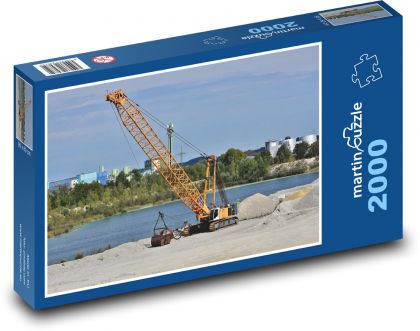 Rypadlo - jeřáb - puzzle 2000 dílků