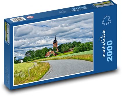 Dedina, vidiek - Puzzle 2000 dielikov, rozmer 90x60 cm 