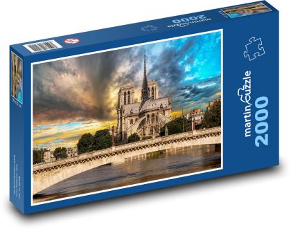 Francúzsko - Notre Dame - Puzzle 2000 dielikov, rozmer 90x60 cm 