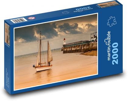 Plachetnice na mori - Puzzle 2000 dielikov, rozmer 90x60 cm 