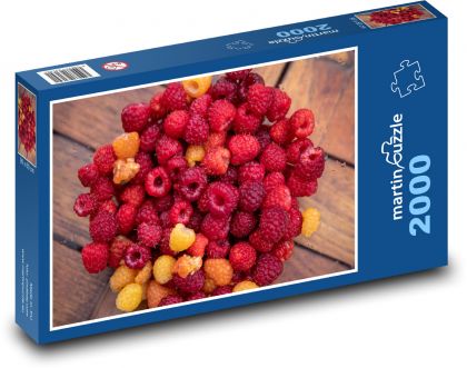 Červené maliny - Puzzle 2000 dielikov, rozmer 90x60 cm 