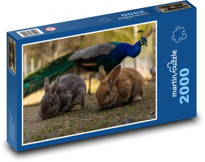 Zvířata - králíčci - Puzzle 2000 dílků, rozměr 90x60 cm