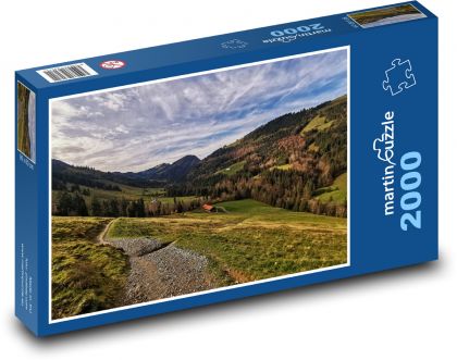 Mountains, road - Puzzle 2000 pieces, size 90x60 cm 