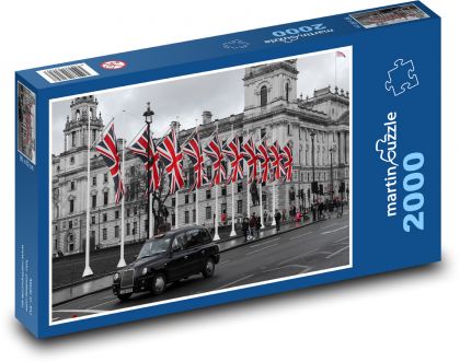Velká Británie - Londýn, taxi - Puzzle 2000 dílků, rozměr 90x60 cm