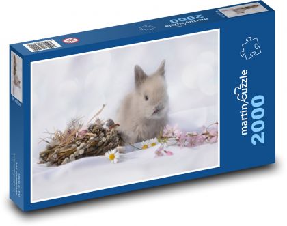 Zajačik - veľkonočné, jar - Puzzle 2000 dielikov, rozmer 90x60 cm 