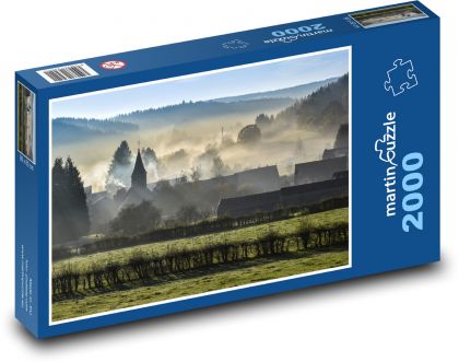 Mgła - jesień, natura - Puzzle 2000 elementów, rozmiar 90x60 cm