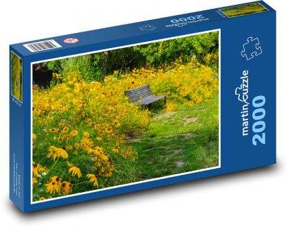 Květiny - příroda, léto - Puzzle 2000 dílků, rozměr 90x60 cm