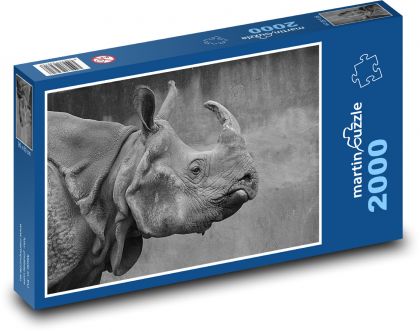Nosorožec - roh, savec - puzzle 2000 dílků