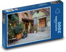 Courtyard - plants, building Puzzle 2000 pieces - 90 x 60 cm
