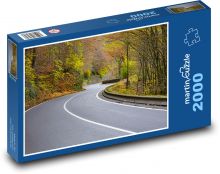 Silnice - asfalt, podzim Puzzle 2000 dílků - 90 x 60 cm