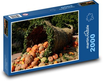 Pumpkins - vegetables, autumn - Puzzle 2000 pieces, size 90x60 cm 