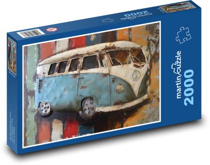 Samochód - grafika, malarstwo - Puzzle 2000 elementów, rozmiar 90x60 cm