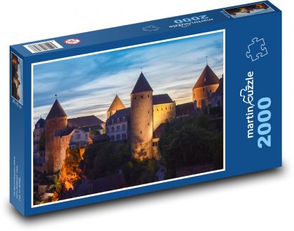 Francúzsko - Semur - En - Auxois - Puzzle 2000 dielikov, rozmer 90x60 cm 