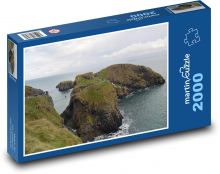 Irsko - Carrick-A-Rede, moře Puzzle 2000 dílků - 90 x 60 cm