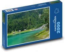 Stromy - príroda, jazero Puzzle 2000 dielikov - 90 x 60 cm