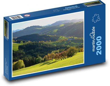 Jesenná krajina - stromy, príroda - Puzzle 2000 dielikov, rozmer 90x60 cm 