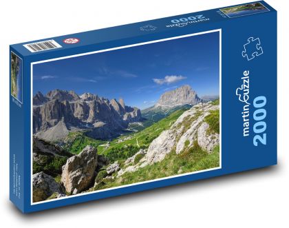 Krajina - hory, příroda - Puzzle 2000 dílků, rozměr 90x60 cm