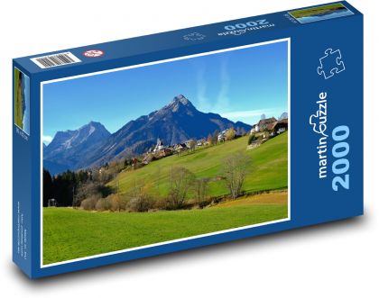 Alpendorf - Herbstlandschaft - Puzzle - 2000 Teile
