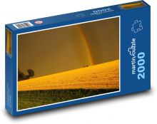 Regenbogen über dem Getreidefeld Puzzle 2000 Teile - 90 x 60 cm
