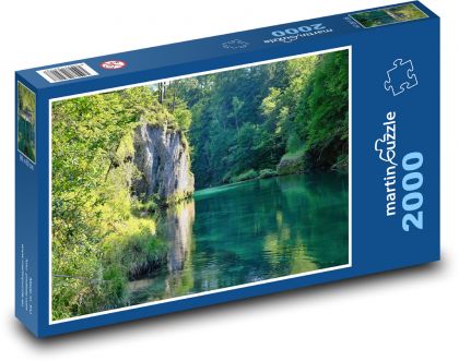 Nature - rock above the river - Puzzle 2000 pieces, size 90x60 cm 
