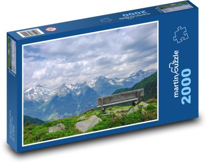 Alpy - vyhlídkové místo - Puzzle 2000 dílků, rozměr 90x60 cm