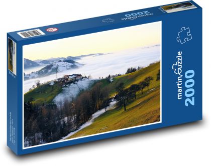 Farma w górach - Puzzle 2000 elementów, rozmiar 90x60 cm