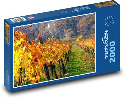 Vinice - jesenné vinice - Puzzle 2000 dielikov, rozmer 90x60 cm 