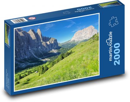 Alps - meadow, mountains - Puzzle 2000 pieces, size 90x60 cm 
