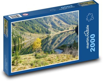 Krajina - horské jezero - Puzzle 2000 dílků, rozměr 90x60 cm