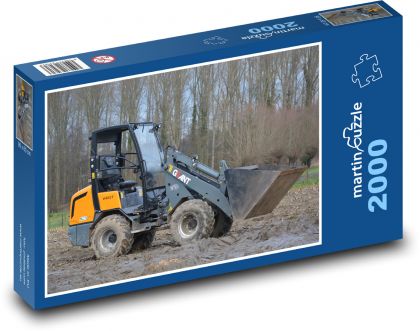 Bager - traktor, bager - Puzzle 2000 dielikov, rozmer 90x60 cm 