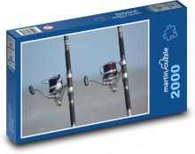 Rybaření - prut, vlasec Puzzle 2000 dílků - 90 x 60 cm