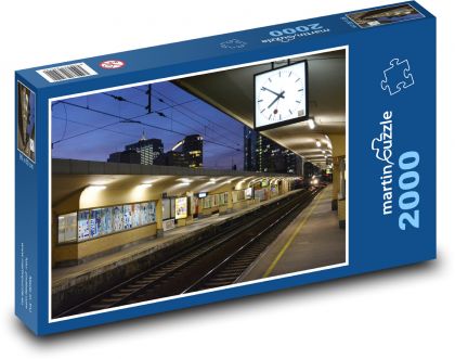 Vlak - stanice, železnice - puzzle 2000 dílků