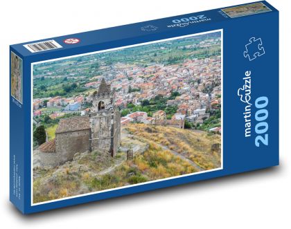 Sicílie - kostel, krajina - Puzzle 2000 dílků, rozměr 90x60 cm