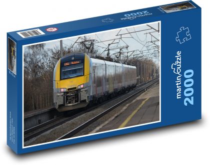 Passenger train - Puzzle 2000 pieces, size 90x60 cm 