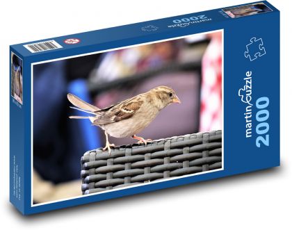 Vrabec - vták, zviera - Puzzle 2000 dielikov, rozmer 90x60 cm 