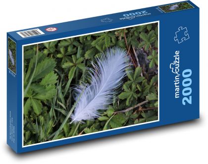 Pióro w trawie - Puzzle 2000 elementów, rozmiar 90x60 cm