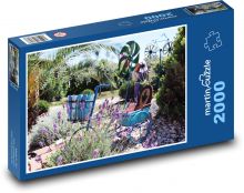 Záhrada - veterný mlyn Puzzle 2000 dielikov - 90 x 60 cm