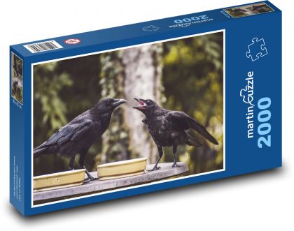Krähen am Vogelfutterhaus - Puzzle - 2000 Teile