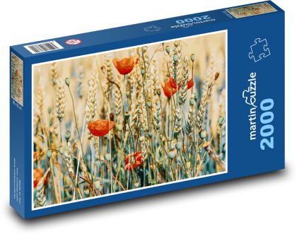Poppies - wheat, field - Puzzle 2000 pieces, size 90x60 cm 