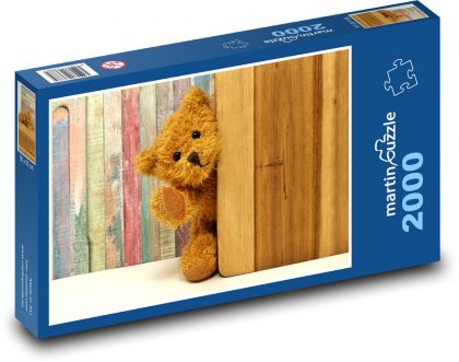 Miś - plusz, zabawka - Puzzle 2000 elementów, rozmiar 90x60 cm
