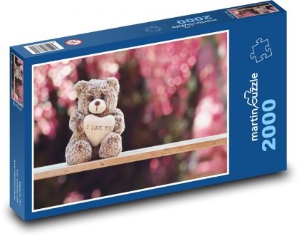 Medvídek se srdcem - puzzle 2000 dílků