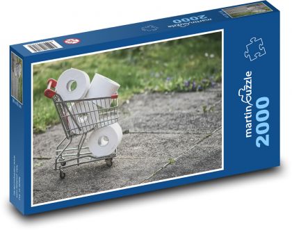 Nakupování - toaletní papír - Puzzle 2000 dílků, rozměr 90x60 cm