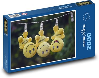Plyšoví smajlíci - puzzle 2000 dílků