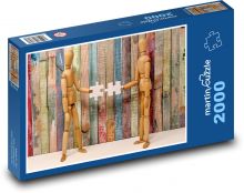 Tímová práca - ruka v ruke Puzzle 2000 dielikov - 90 x 60 cm