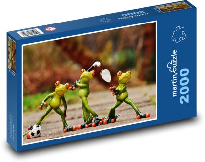 Žáby - tenis, golf, fotbal - Puzzle 2000 dílků, rozměr 90x60 cm