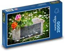 Decoration - roses, gift Puzzle 2000 pieces - 90 x 60 cm