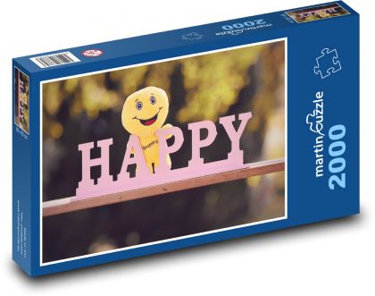 Šťastný - pozitívne, radosť - Puzzle 2000 dielikov, rozmer 90x60 cm 