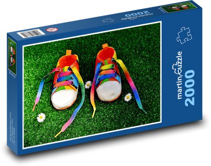 Rainbow baby shoes - Puzzle 2000 pieces, size 90x60 cm 