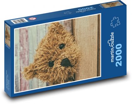 Medvídek - plyšová hračka - Puzzle 2000 dílků, rozměr 90x60 cm