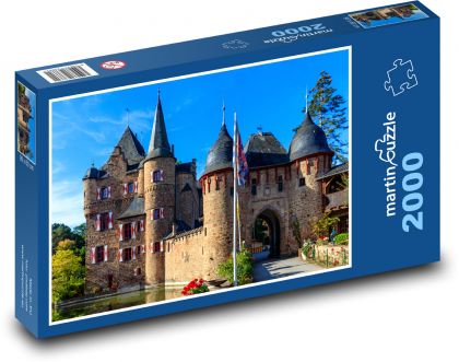 Německo - hrad Satzvey - Puzzle 2000 dílků, rozměr 90x60 cm